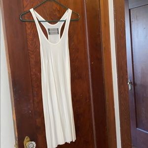 White ribbed Reformation dress